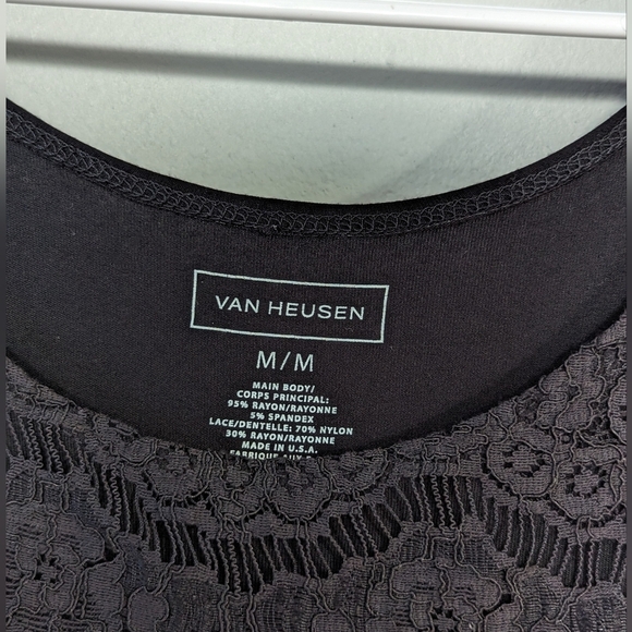 Van Heusen Black Lace Tank NWT - Picture 6 of 6